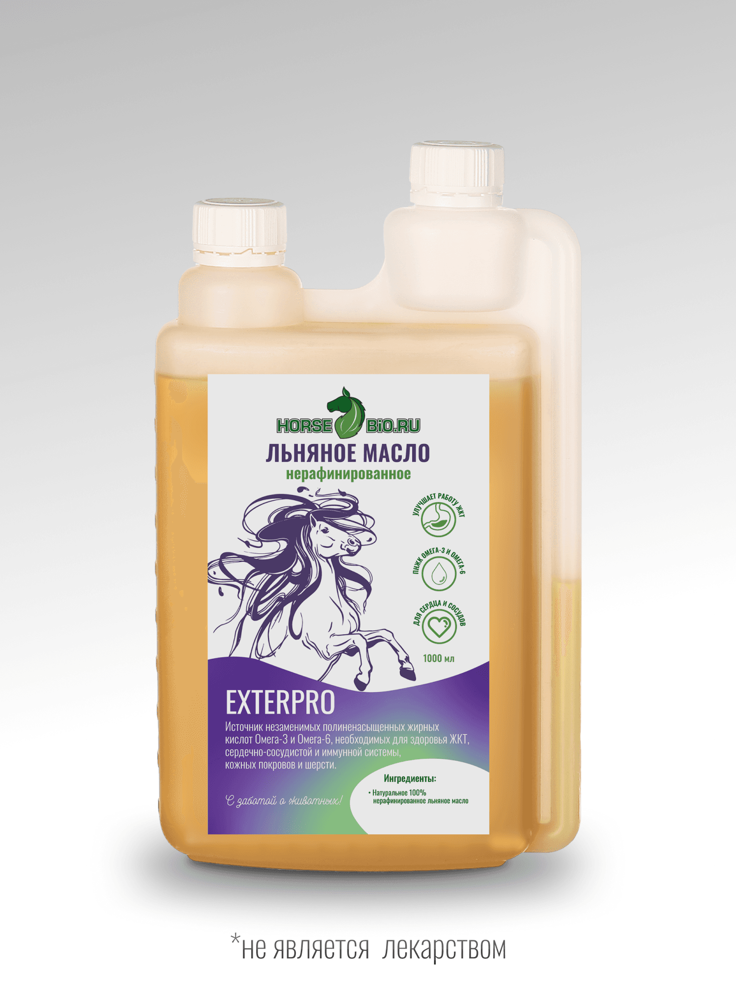 Льняное масло ExterPro для лошадей, 1000 мл