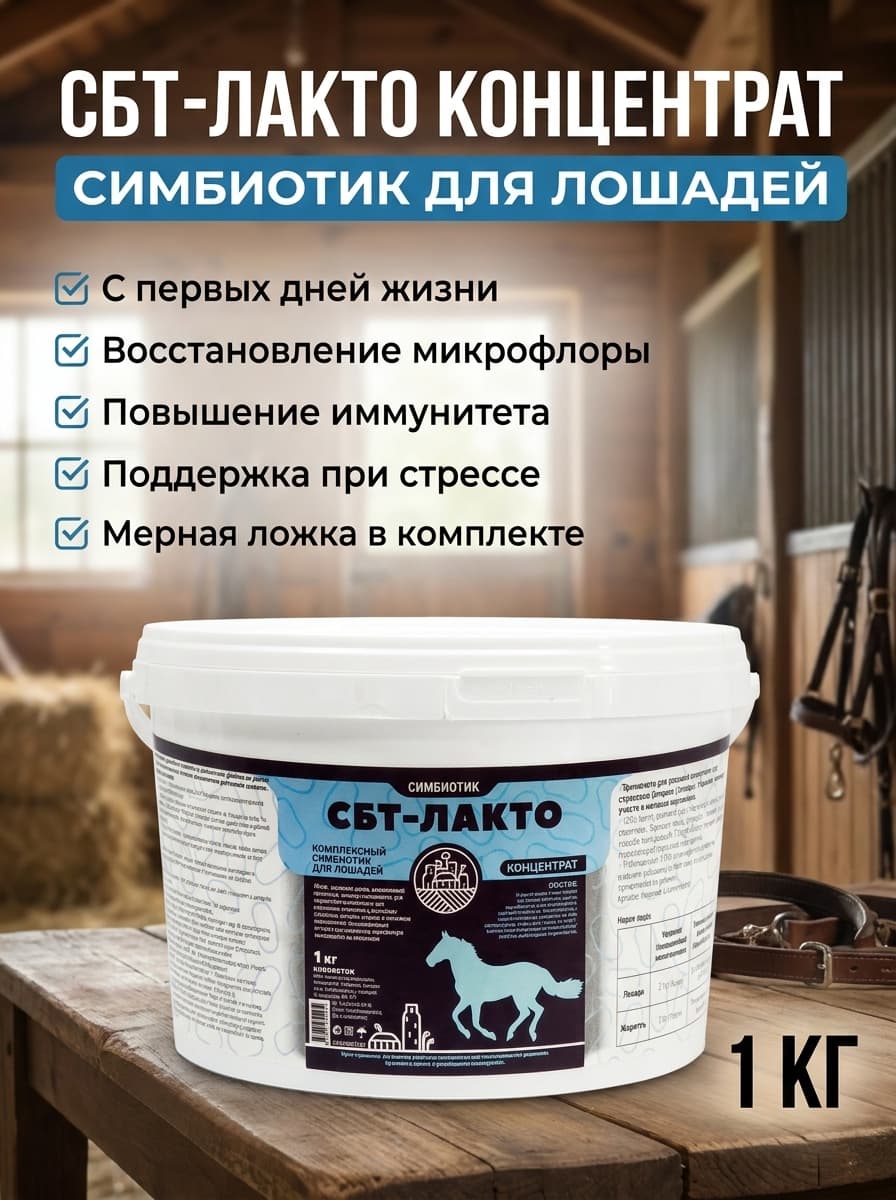 Смесь кормовая для лошадей СБТ-Лакто концентрат 1кг